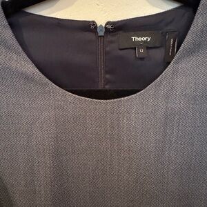 Theory Gray Sheath Dress Crew Neck Sleeveless Work
